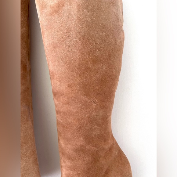 GUCCI | Lillian Horsebit Beige Tan Suede Leather Tall Knee High Heel Boot EU 37 - Picture 14 of 16